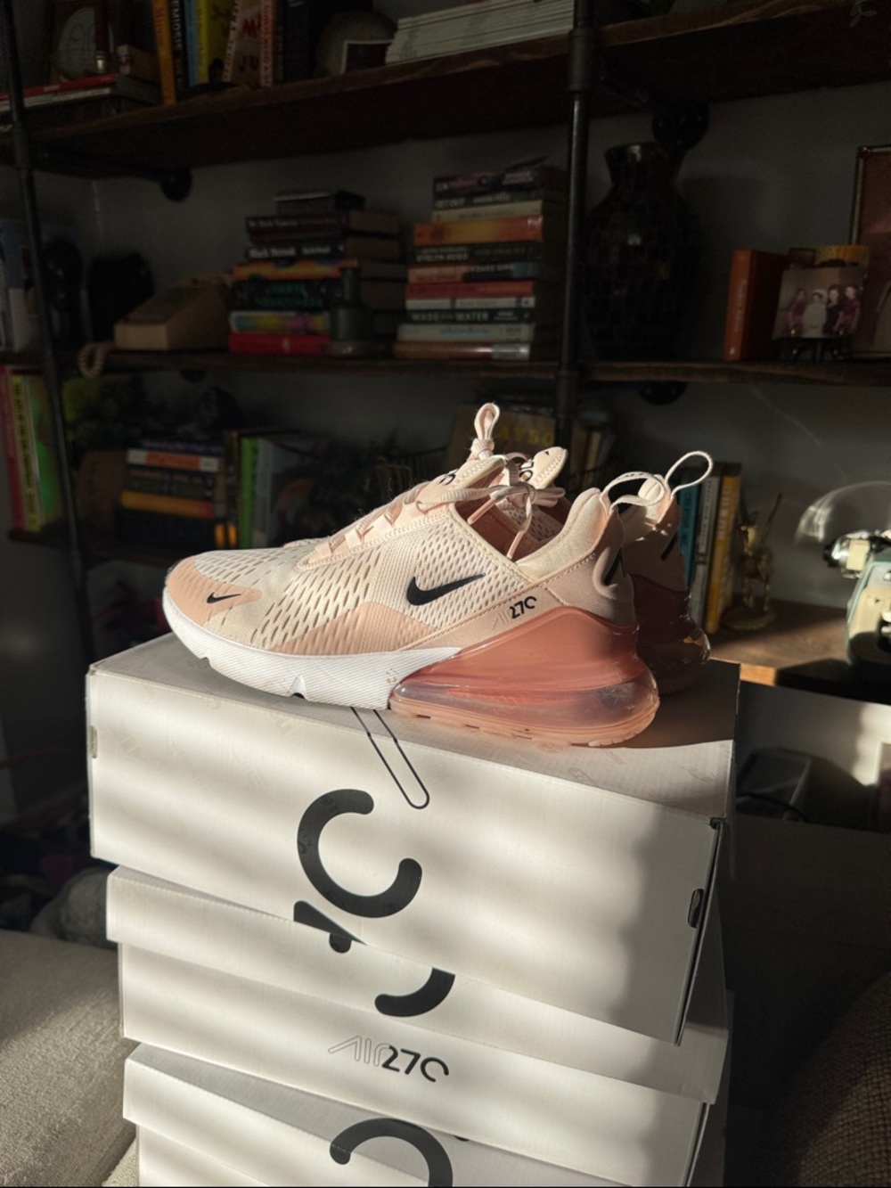 Women’s Nike Air Max 270 Light Soft Pink Athletic Sneakers